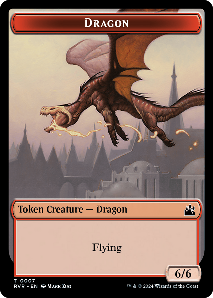 Goblin (0008) // Dragon Double-Sided Token [Ravnica Remastered Tokens]-2
