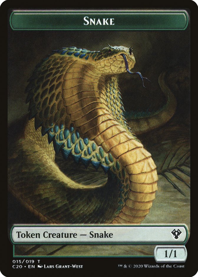 Beast (010) // Snake Double-Sided Token [Commander 2020 Tokens]-2
