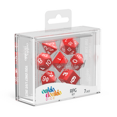 Oakie Doakie Dice RPG Set Solid - Red (7)-1