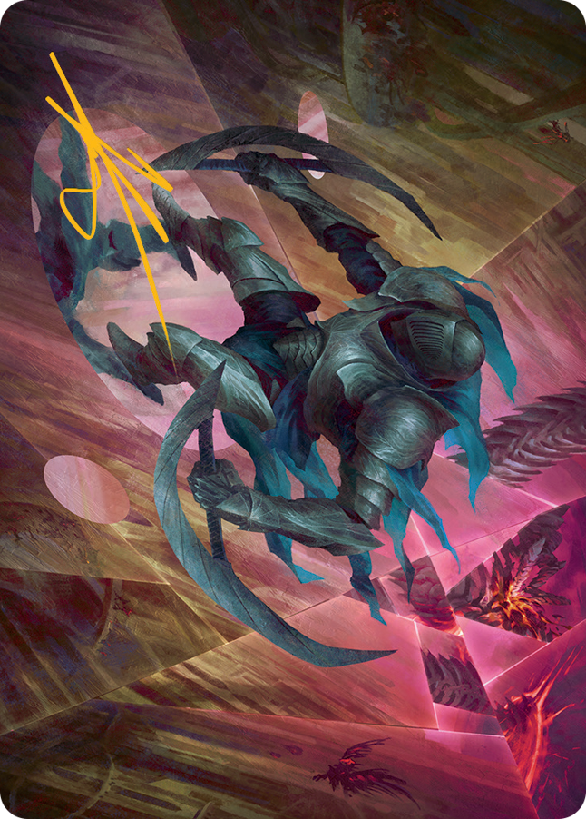 Xerex Strobe-Knight Art Card (Gold-Stamped Signature) [March of the Machine Art Series]-1