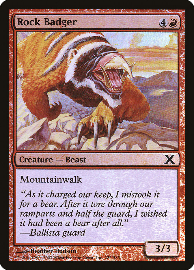 Rock Badger (Premium Foil) [Tenth Edition]-1