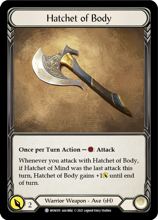 Hatchet of Body // Boltyn [MON105 // MON030] (Monarch)  1st Edition Normal-1