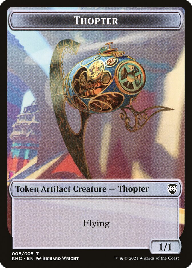 Replicated Ring // Thopter Double-Sided Token [Kaldheim Commander Tokens]-2