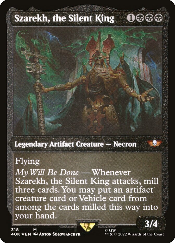 Szarekh, the Silent King (Display Commander) (Etched Foil) [Warhammer 40,000]-1