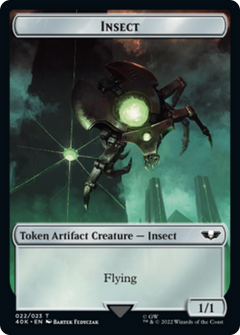 Necron Warrior // Insect Double-Sided Token [Warhammer 40,000 Tokens]-2