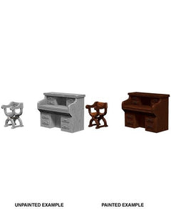 WizKids Deep Cuts Unpainted Miniatures Desk & Chair-1