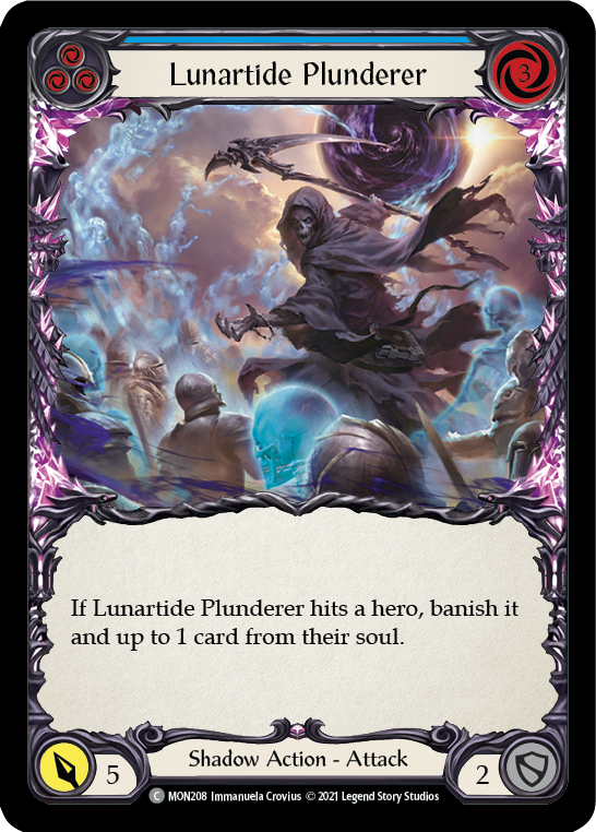 Lunartide Plunderer (Blue) [MON208] (Monarch)  1st Edition Normal