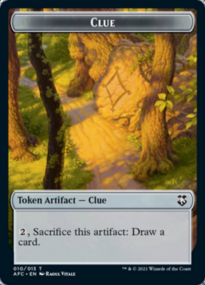 Clue // Treasure Double-Sided Token [Dungeons & Dragons: Adventures in the Forgotten Realms Commander Tokens]-1