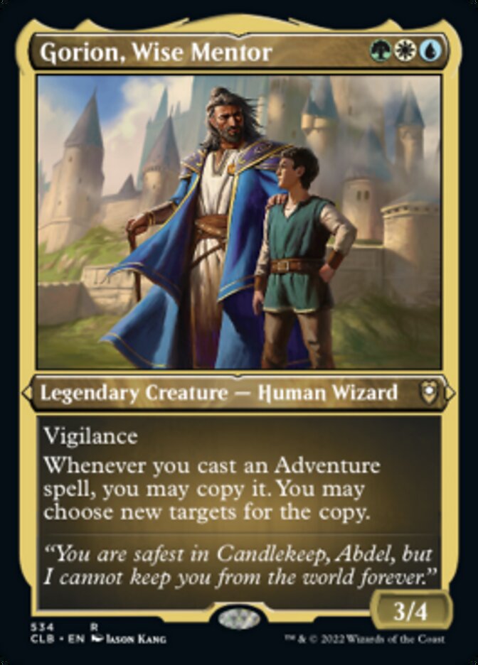 Gorion, Wise Mentor (Foil Etched) [Commander Legends: Battle for Baldur's Gate]-1