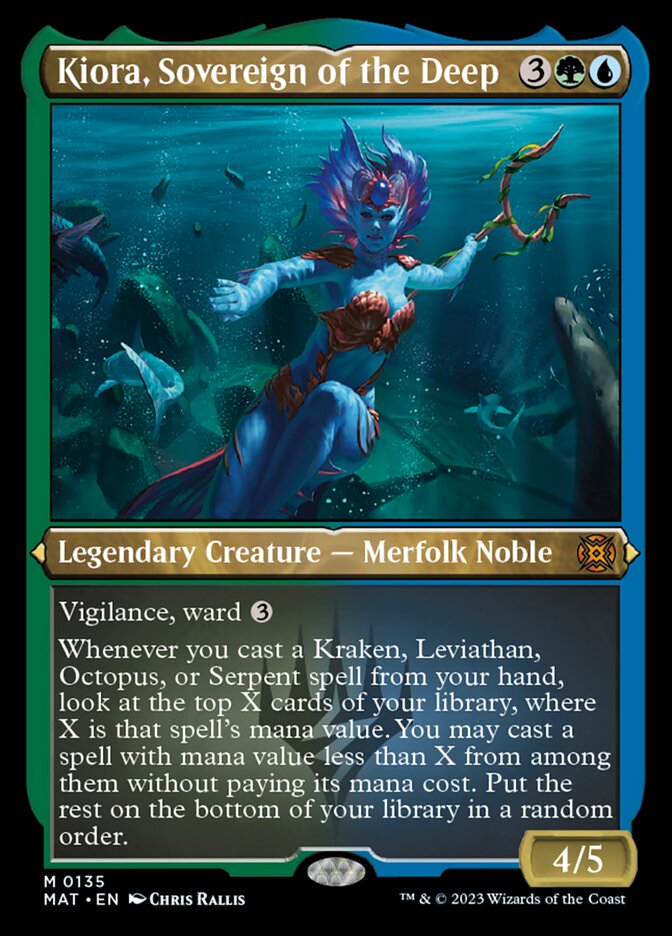 Kiora, Sovereign of the Deep (Foil Etched) [March of the Machine: The Aftermath]-1