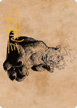 Wilson, Refined Grizzly Art Card (Gold-Stamped Signature) [Commander Legends: Battle for Baldur's Gate Art Series]-1