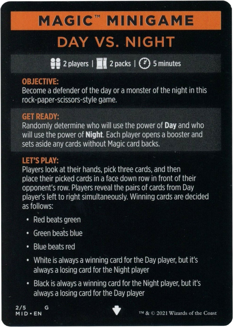 Day Vs. Night (Magic Minigame) [Innistrad: Midnight Hunt Minigame]-1