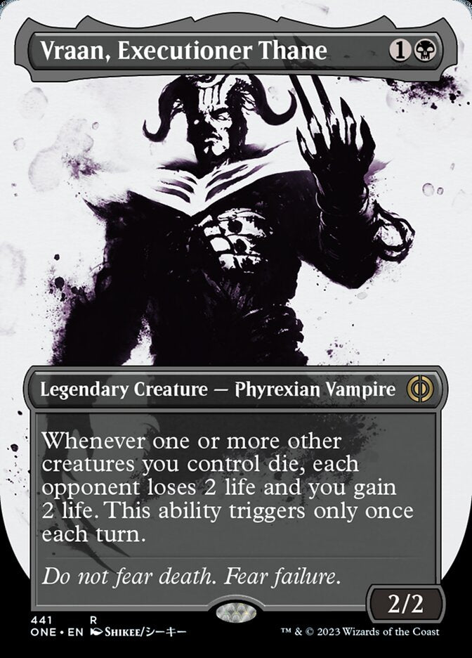 Vraan, Executioner Thane (Borderless Ichor Step-and-Compleat Foil) [Phyrexia: All Will Be One]-1