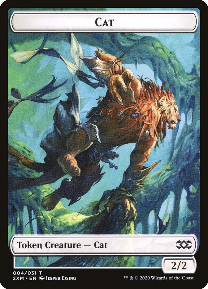 Angel // Cat Double-Sided Token [Double Masters Tokens]-2