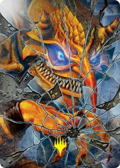 Reflection of Kiki-Jiki Art Card (Gold-Stamped Signature) [Kamigawa: Neon Dynasty Art Series]-1