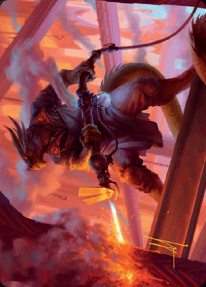 Plasma Jockey Art Card (Gold-Stamped Signature) [Streets of New Capenna Art Series]-1