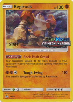 Regirock (SM74) (Staff Prerelease Promo) [Sun & Moon: Black Star Promos]-1
