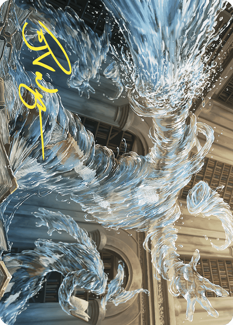 Splashy Spellcaster Art Card (Gold-Stamped Signature) [Wilds of Eldraine Art Series]-1