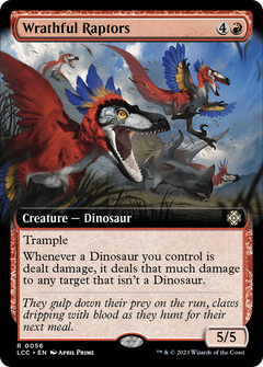 Wrathful Raptors (Extended Art) [The Lost Caverns of Ixalan Commander]-1