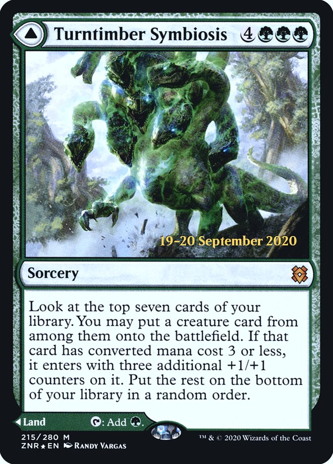 Turntimber Symbiosis // Turntimber, Serpentine Wood [Zendikar Rising Prerelease Promos]-1