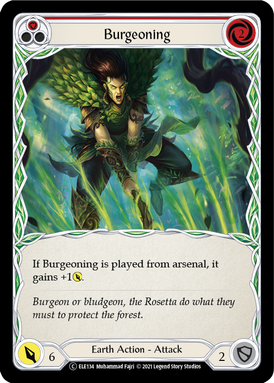 Burgeoning (Red) [U-ELE134] (Tales of Aria Unlimited)  Unlimited Rainbow Foil