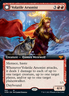 Volatile Arsonist // Dire-Strain Anarchist (Extended Art) [Innistrad: Crimson Vow]-1
