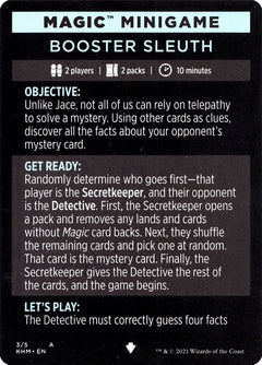 Booster Sleuth (Magic Minigame) [Kaldheim Minigame]-1