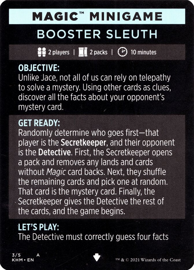 Booster Sleuth (Magic Minigame) [Kaldheim Minigame]-1