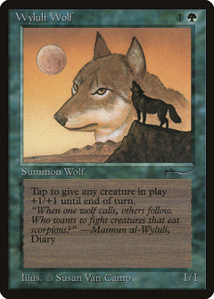 Wyluli Wolf (Dark Mana Cost) [Arabian Nights]-1