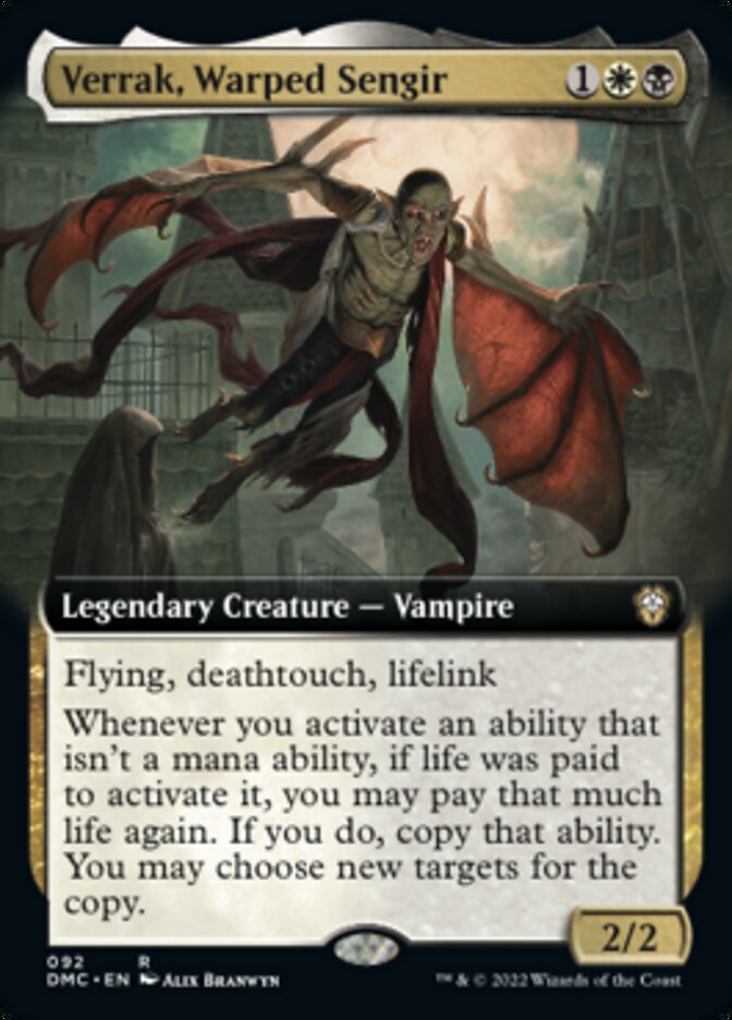 Verrak, Warped Sengir (Extended Art) [Dominaria United Commander]-1