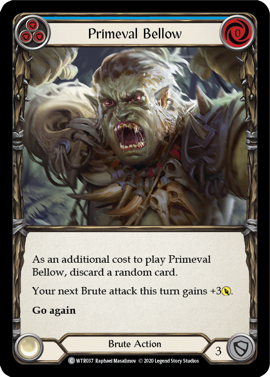 Primeval Bellow (Blue) [U-WTR037] (Welcome to Rathe Unlimited)  Unlimited Rainbow Foil-1
