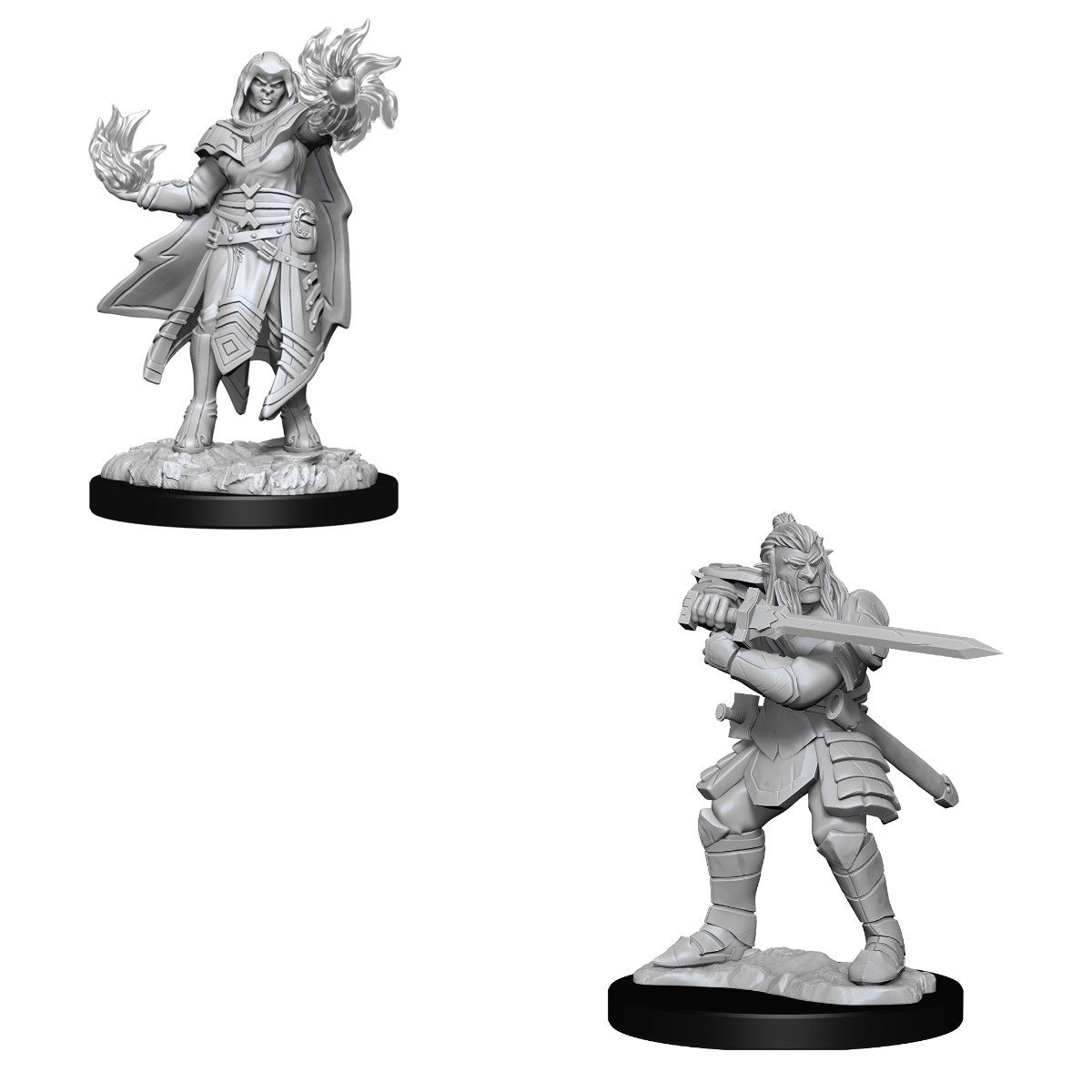 D&D Nolzurs Marvelous Unpainted Miniatures Hobgoblin Fighter Male & Hobgoblin Wizard Female-1