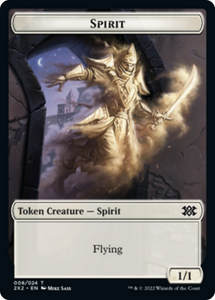 Spider // Spirit (008) Double-Sided Token [Double Masters 2022 Tokens]-2