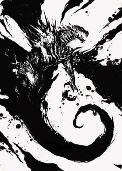 Capricious Hellraiser Art Card [Phyrexia: All Will Be One Art Series]-1