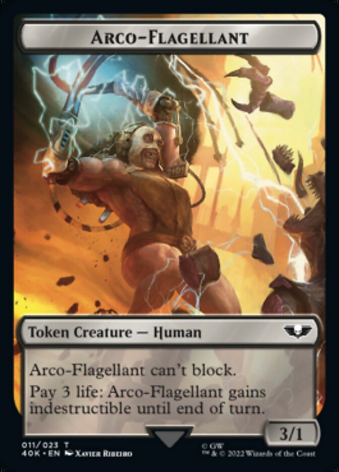 Soldier (004) // Arco-Flagellant Double-Sided Token (Surge Foil) [Warhammer 40,000 Tokens]-2