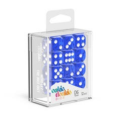 Oakie Doakie Dice D6 16 mm Translucent - Blue (12)-1