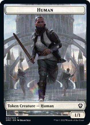 Human // Snake Double-Sided Token [Dominaria United Commander Tokens]-1