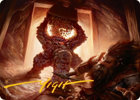 Xorn Art Card (Gold-Stamped Signature) [Dungeons & Dragons: Adventures in the Forgotten Realms Art Series]-1