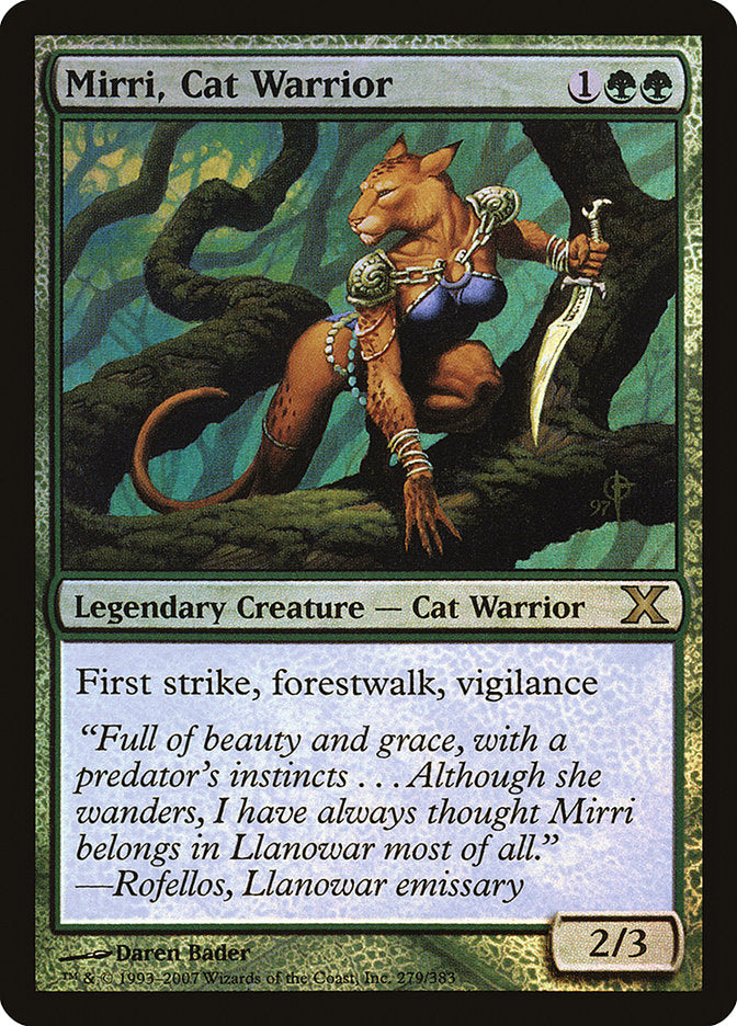 Mirri, Cat Warrior (Premium Foil) [Tenth Edition]-1
