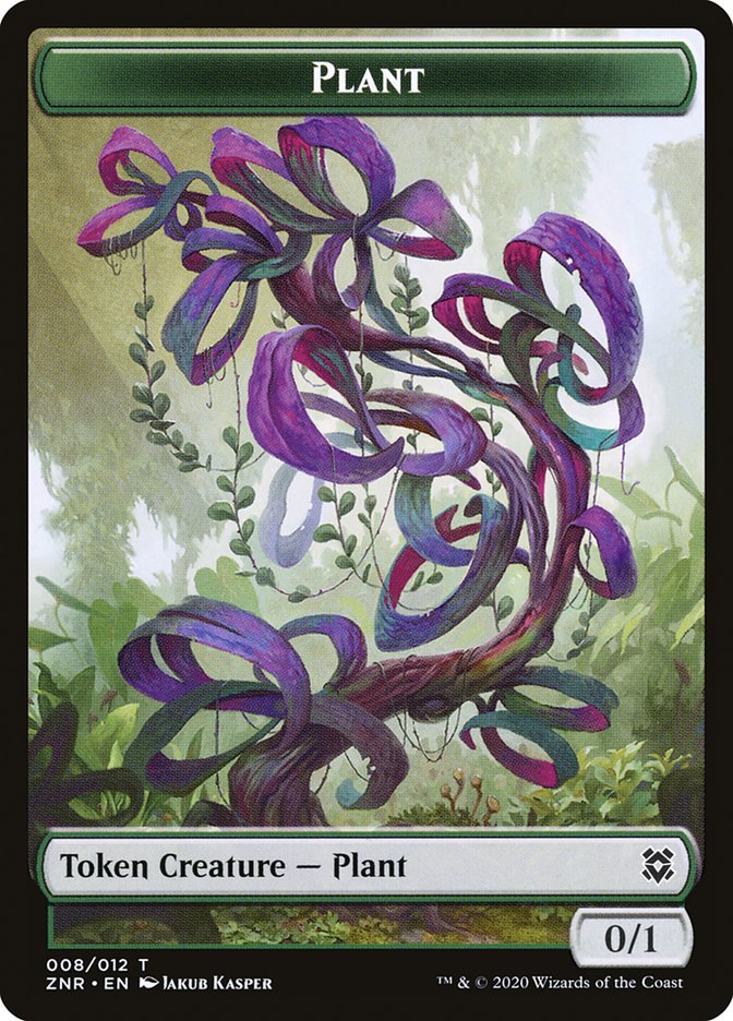 Cat Beast // Plant Double-Sided Token [Zendikar Rising Tokens]-2