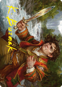 Frodo Baggins Art Card (16/81) (Gold-Stamped Signature) [The Lord of the Rings: Tales of Middle-earth Art Series]-1