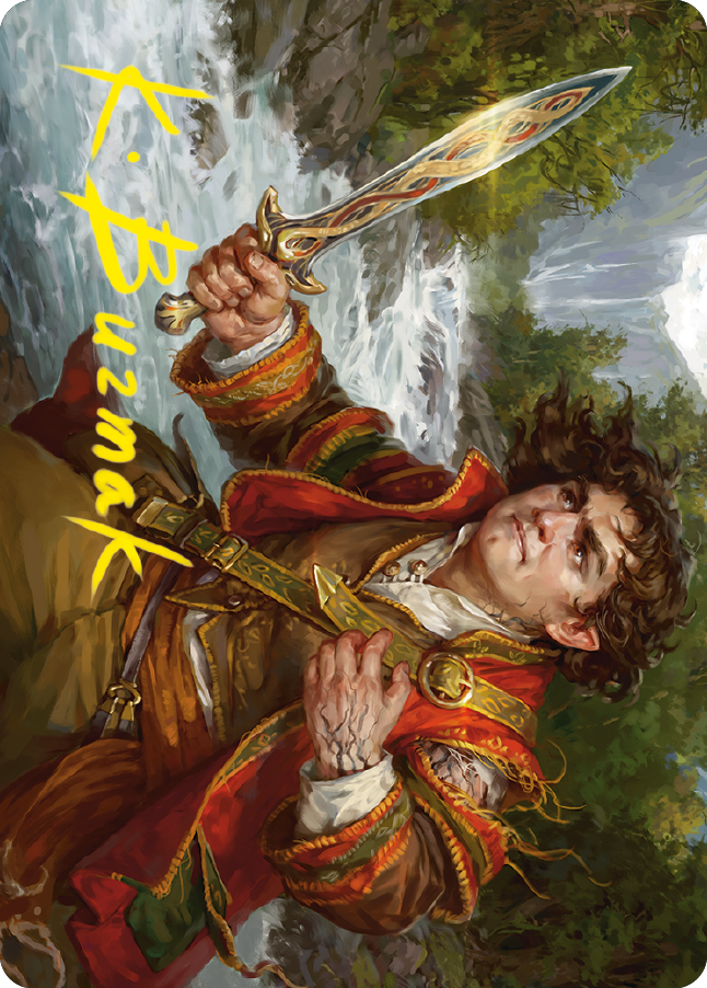 Frodo Baggins Art Card (16/81) (Gold-Stamped Signature) [The Lord of the Rings: Tales of Middle-earth Art Series]-1