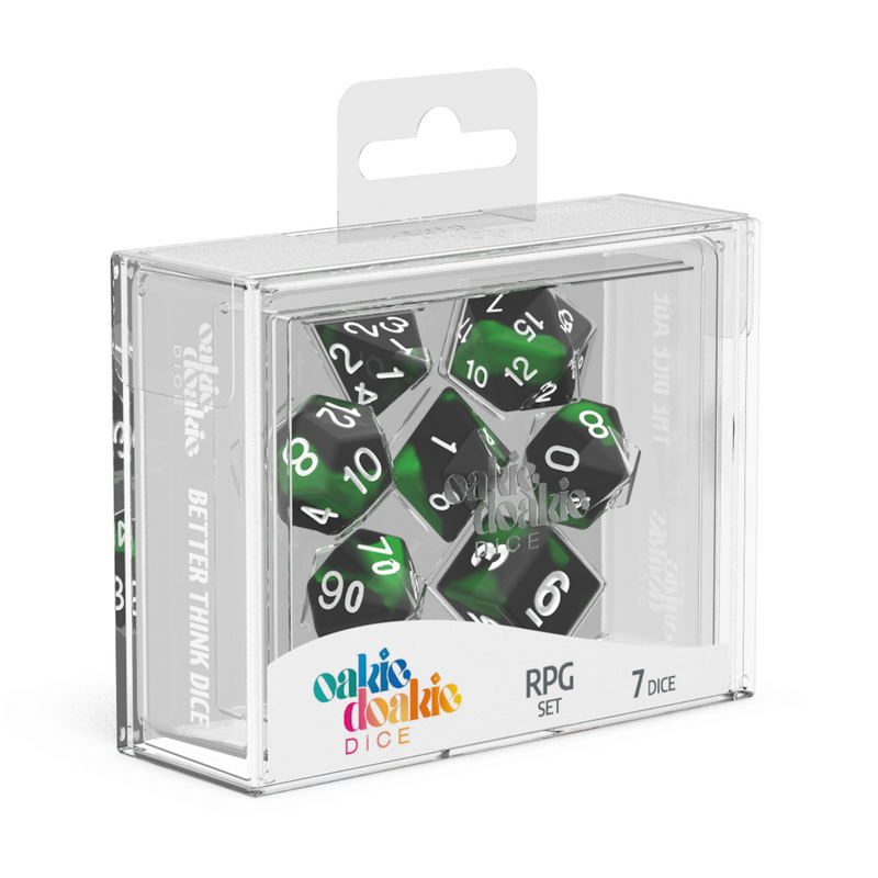 Oakie Doakie Dice RPG Set Glow in the Dark - Biohazard (7)-1