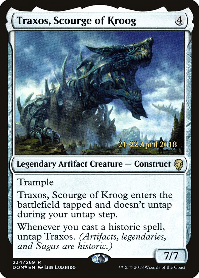 Traxos, Scourge of Kroog [Dominaria Prerelease Promos]-1