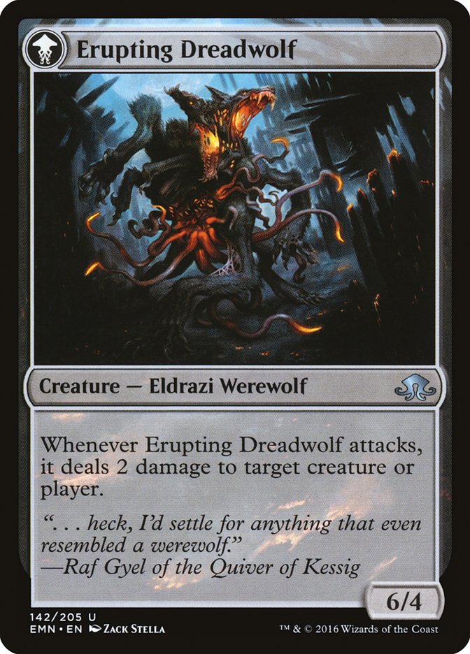 Smoldering Werewolf // Erupting Dreadwolf [Eldritch Moon]-2