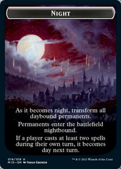 Day // Night Double-Sided Token [Innistrad: Midnight Hunt Tokens]-2