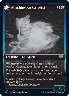 Mischievous Catgeist // Catlike Curiosity [Innistrad: Double Feature]-1