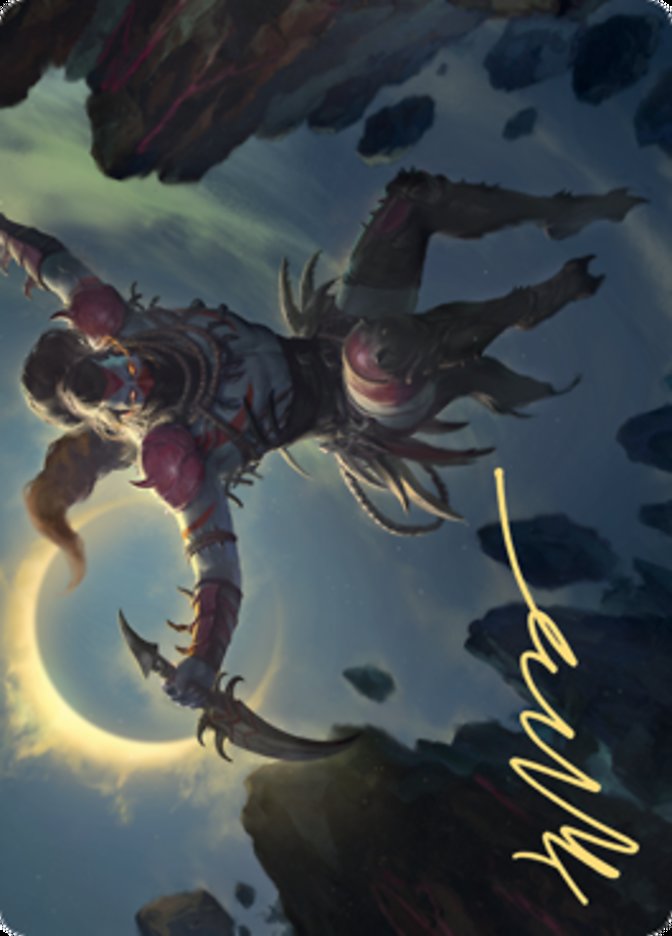 Nighthawk Scavenger Art Card (Gold-Stamped Signature) [Zendikar Rising Art Series]-1