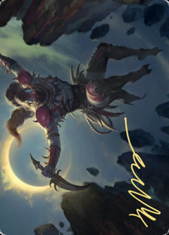 Nighthawk Scavenger Art Card (Gold-Stamped Signature) [Zendikar Rising Art Series]-1