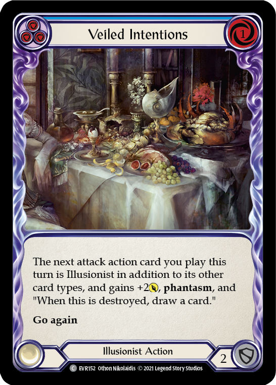 Veiled Intentions (Blue) [EVR152] (Everfest)  1st Edition Rainbow Foil-1